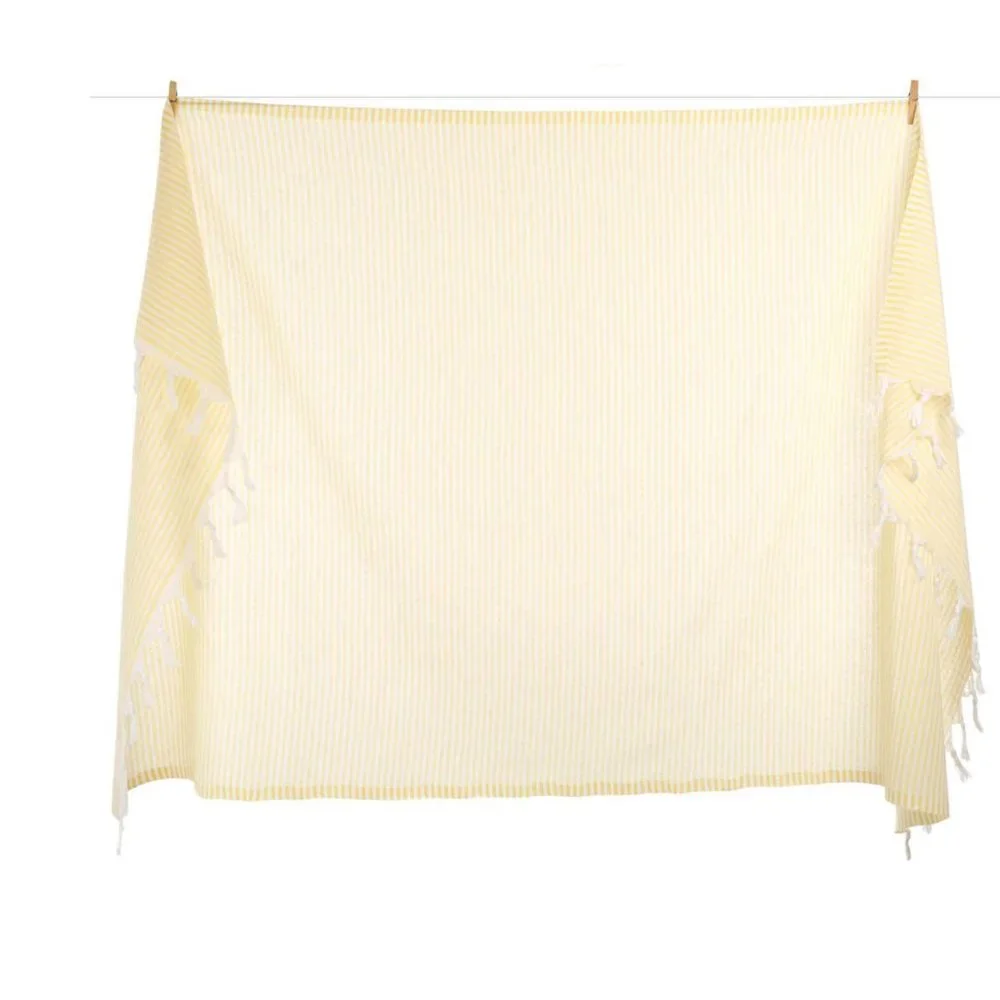 4 Yellow Towels - 100% Turkish Cotton Beach Bath Towel
